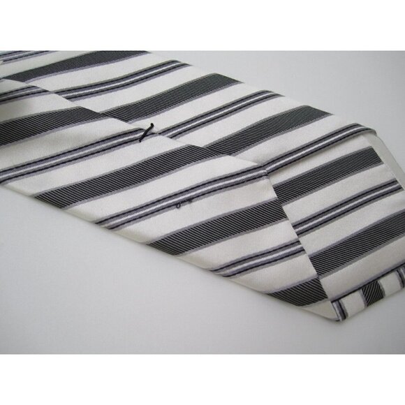 New W/ Tag Pronto Uomo Couture Stripes 100% Silk Neck Time (T20) - Picture 5 of 7